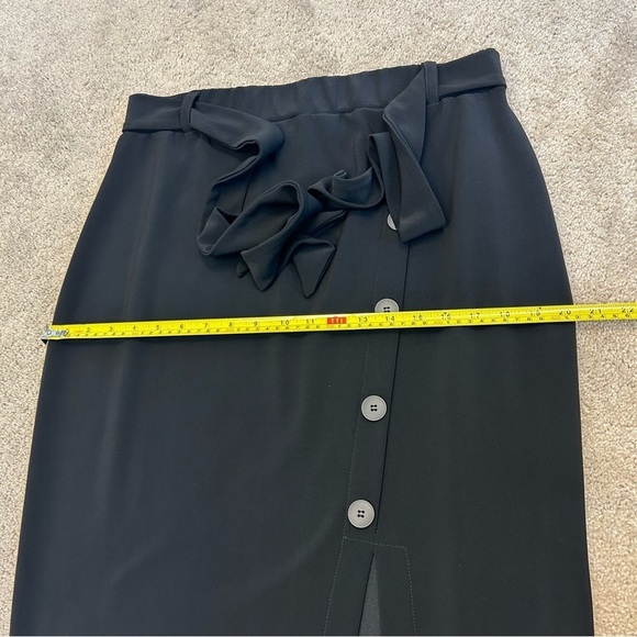 JOSEPH Ribkoff black BUTTON UP BELTED SKIRT Sz 14 - Picture 9 of 11
